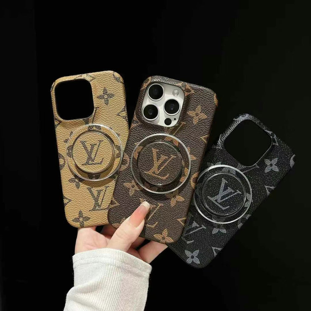 Luxury Monogram Magnetic Ring Phone Case