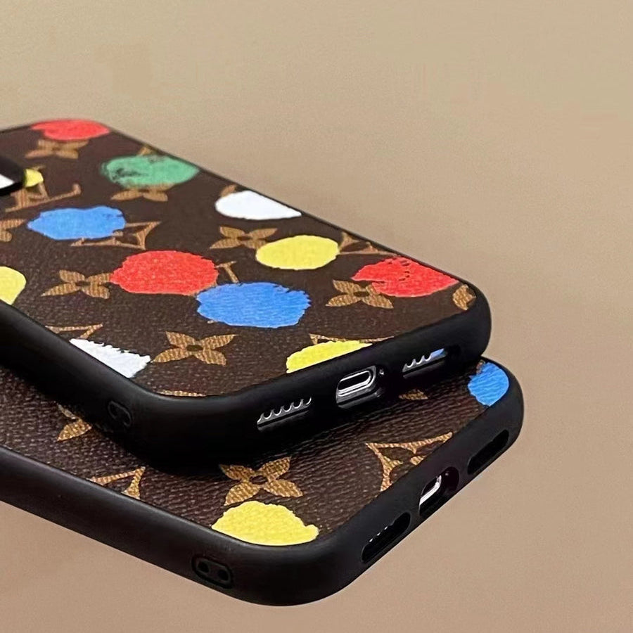 Luxury Multi-Color Monogram Phone Case for iPhone