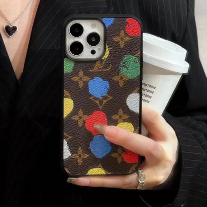 Luxury Multi-Color Monogram Phone Case for iPhone