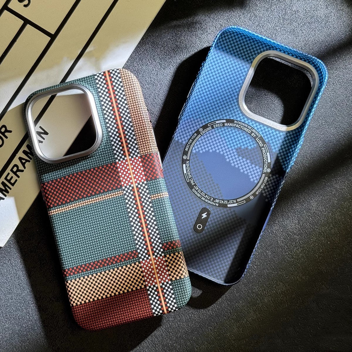 Kevlar pattern Magnetic Cover