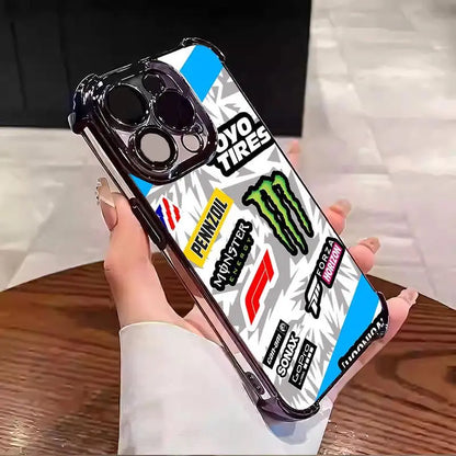 Racing Sticker Bomb Clear iPhone Case